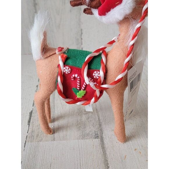 Annalee 9" Peppermint Reindeer 2007 Xmas figure candy cane - Picture 6 of 9